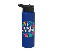 I Love Statistics Pi Math Lovers Stainless Steel Insulated Water Bottle