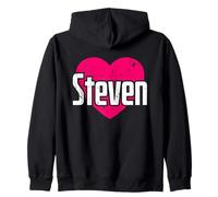 I Love Steven Cute First Name I Heart Steven Zip Hoodie