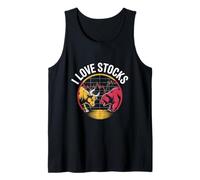 I Love Stocks Bull Bear Financial Trend Tank Top