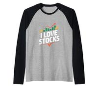 I Love Stocks Bull Market Enthusiast Raglan Baseball Tee