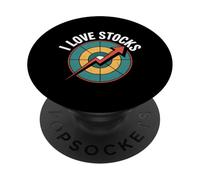I Love Stocks Financial Trading PopSockets Adhesive PopGrip