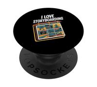 I Love Storyboarding Comic Panels PopSockets Adhesive PopGrip