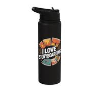 I Love Storyboarding Creative Journey Stainless Steel Insulated Water Bottle