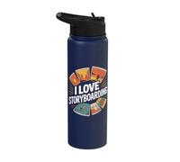 I Love Storyboarding Creative Journey Stainless Steel Insulated Water Bottle