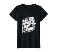 I Love Storyboarding Creative Journey Value Graphic T-Shirt, Women, Black, S