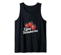 I Love Strawberries Cute Fruit Lovers Tank Top