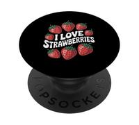 I Love Strawberries Fresh Fruit Passion PopSockets Adhesive PopGrip