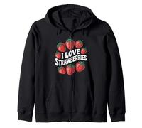 I Love Strawberries Fresh Fruit Passion Zip Hoodie