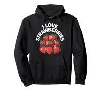 I Love Strawberries Fresh Juicy Fruit Fun Pullover Hoodie