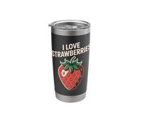 I Love Strawberries Fruit Enthusiast Design Stainless Steel Insulated Tumbler