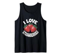 I Love Strawberries Juicy Fruit Fan Tank Top
