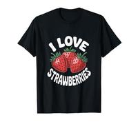 I Love Strawberries Juicy Fruit Fan Value Graphic T-Shirt