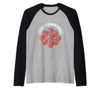 I Love Strawberries Tasty Sweet Delight Raglan Baseball Tee