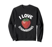 I Love Strawberries Vibrant Fruit Passion Sweatshirt