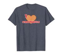 I Love Stroopwafels | Holland T-Shirt, Men, Heather Blue, X-Large