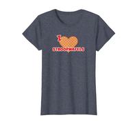 I Love Stroopwafels | Holland T-Shirt, Women, Heather Blue, 3X-Large