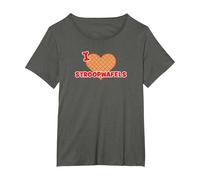 I Love Stroopwafels | Holland T-Shirt, Women's Plus, Asphalt Grey, 5X