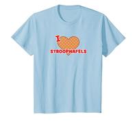 I Love Stroopwafels | Holland T-Shirt, Youth, Baby Blue, X-Small