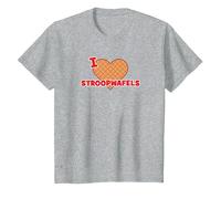 I Love Stroopwafels | Holland T-Shirt, Youth, Heather Grey, X-Small