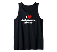 I Love Substance Abuse with a red Heart Tank Top