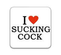I Love Sucking Cock - Pack of 10 Square Stickers - 55mm x 55mm