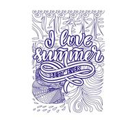 i Love Summer Best Ever Motivational Quotes Summer Words Design Adult Design Anxiety Relief Fine Carving Decals 57.6x81.3cm Easy Installation DarkBlue