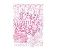 i Love Summer Best Ever Motivational Quotes Summer Words Design Adult Design Anxiety Relief Wall Decals 57.6x81.3cm Self Adhesive Pink