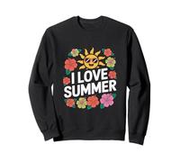 I Love Summer Hibiscus Sun Fun Time Sweatshirt