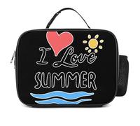 I Love Summer Insulated Lunch Bag Lunchbox Cooler Container Tote for Work Travel Picnic