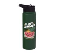 I Love Summer Watermelon Tropical Sunshine Stainless Steel Insulated Water Bottle