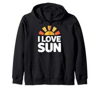 I Love Sun Sunrise Outdoor Summer Vibes Zip Hoodie
