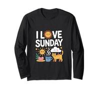 I Love Sunday Fun Relaxing Happy Day Long Sleeve T-Shirt