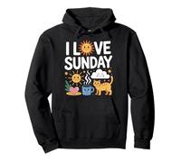 I Love Sunday Fun Relaxing Happy Day Pullover Hoodie