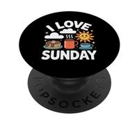 I Love Sunday Morning Pancakes Sunshine PopSockets Adhesive PopGrip