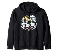 I Love Sunday Morning Sunshine Zip Hoodie