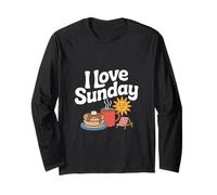I Love Sunday Pancake Coffee Relax Sun Long Sleeve T-Shirt