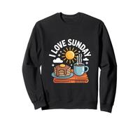 I Love Sunday Pancakes Coffee Relax Sun Sweatshirt