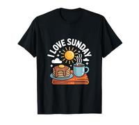 I Love Sunday Pancakes Coffee Relax Sun T-Shirt
