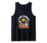 I Love Sunday Pancakes Coffee Relax Sun Tank Top