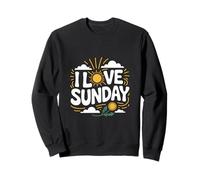 I Love Sunday Positive Sunshine Clouds Sweatshirt