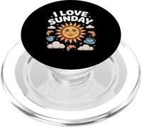 I Love Sunday Sunshine Coffee Croissants PopSockets PopGrip for MagSafe