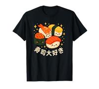 I Love Sushi Cute Kawaii Japanese Characters T-Shirt