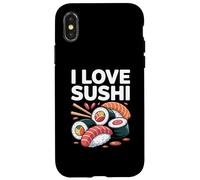 I Love Sushi Japanese Cuisine Fun Case for iPhone X/XS