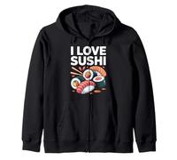 I Love Sushi Japanese Cuisine Fun Zip Hoodie