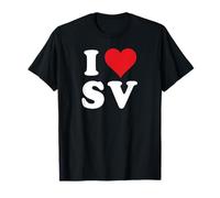 I Love SV Initials I Heart S.V. First Last Name S V T-Shirt