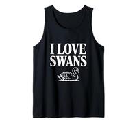 I Love Swans Cute Swan Lover for Bird Enthusiasts Tank Top