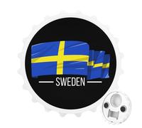 I Love Sweden Swedish Flag Bottle Opener Refrigerator Magnetic Portable Decorative Gifts Stick Photos Notifications Or Reminders