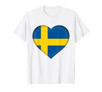 I Love Sweden T-Shirt | Swedish Flag Heart Outfit T-Shirt