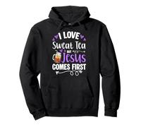 I Love Sweet Tea But Jesus Comes First Christian Pullover Hoodie