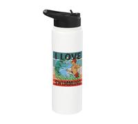 I Love Swimming, How Fast can You Swim Crocodile Alligator Stainless Steel Insulated Water Bottle